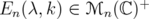 E  (λ,k) ∈ M  (ℂ)+    n          n   