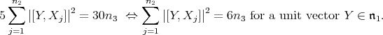  n2 n2 ∑ 2 ∑ 2 5 |[Y, Xj]| = 30n3 ⇔ |[Y, Xj]| = 6n3 for a unit vector Y ∈ 𝔫1. j=1 j=1 