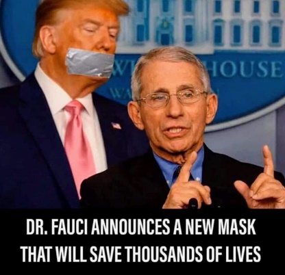Metáfora con la máscara en Trump, metonimia con el gesto indicial en Fernandez